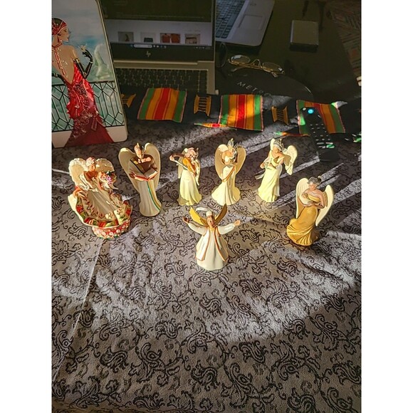 Vintage Hallmark Graceful Angels Ornament Beautiful African American Angel 7pcs - Picture 2 of 14